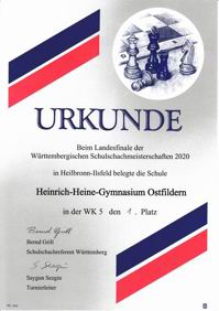 Urkunde WK5